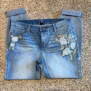 Embroidered Blue Jeans